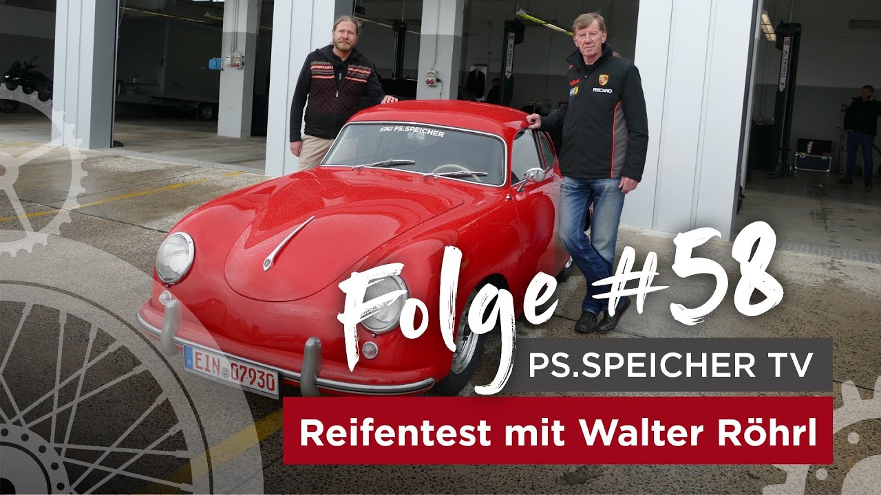 Reifentest mit Walter Röhrl / Porsche 356 im PS.SPEICHER TV